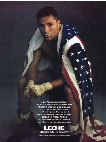 Oscar De La Hoya — “tres palabras” LECHE state without phone line