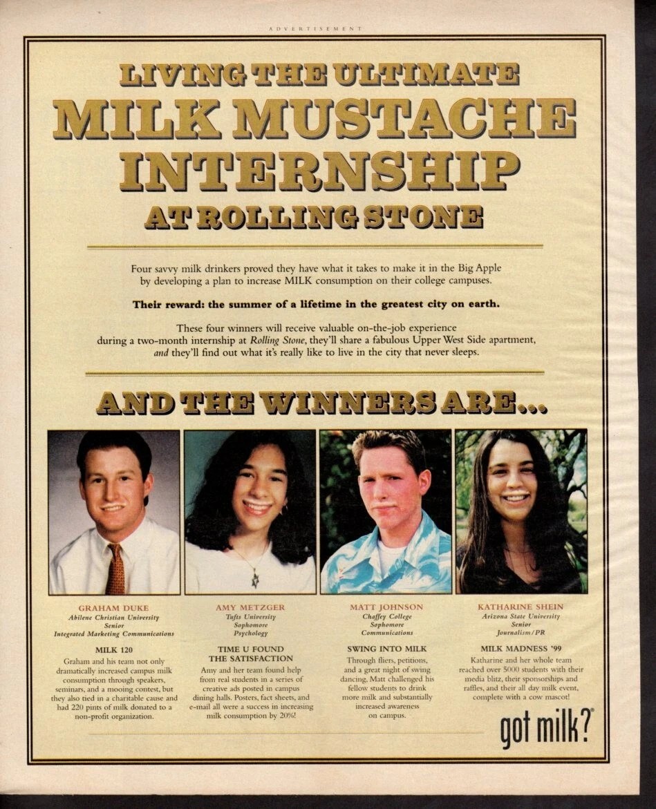 Rolling Stone Ultimate Internship Winners — GM 1999 oversized — the collector historical scan