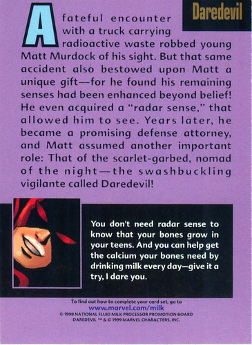 Original 1999 promotional card — reverse