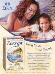 Girl with Milk Mustache — EdenSoy Organic Soymilk