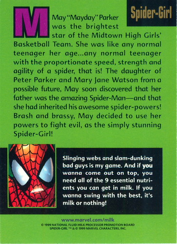 Original 1999 promotional card — reverse
