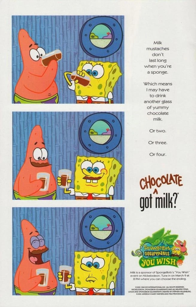 SpongeBob SquarePants & Patrick Star — Nickelodeon 'You Wish' sweepstakes tie-in version (low-res web copy)