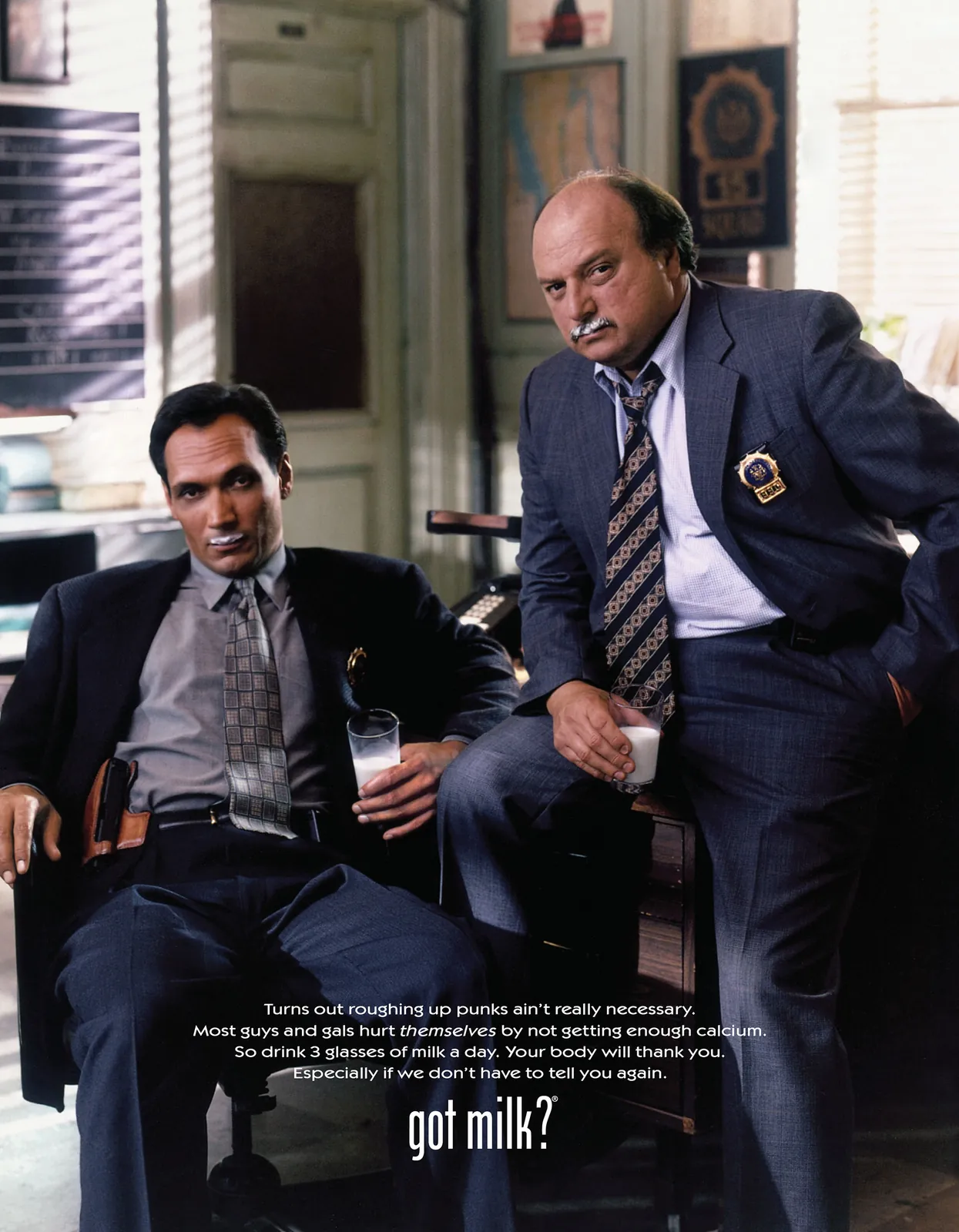 Jimmy Smits &amp; Dennis Franz — later “got milk?” reissue