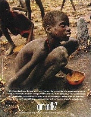 African Boy — Got Milk? AdBusters parody