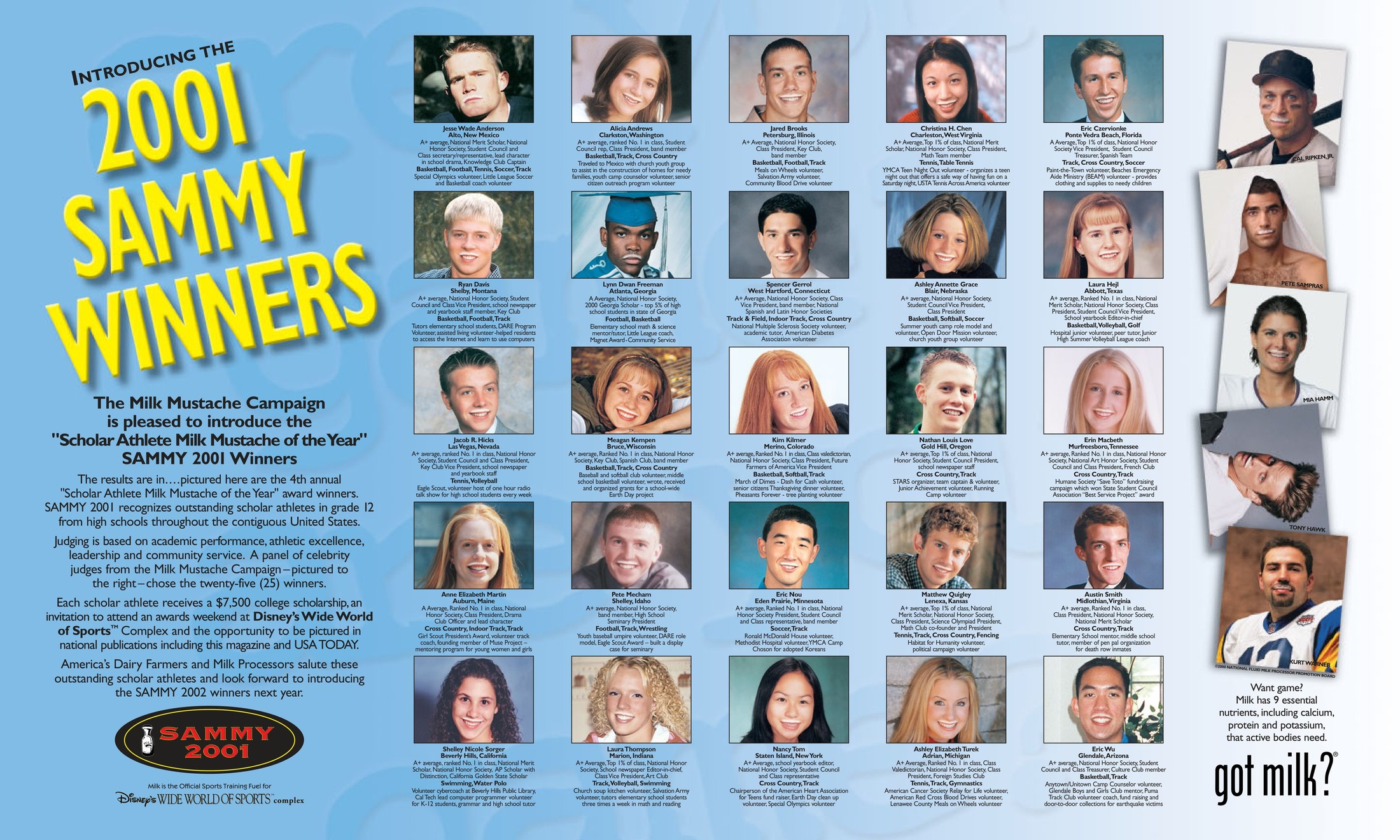 2001 SAMMY Winners