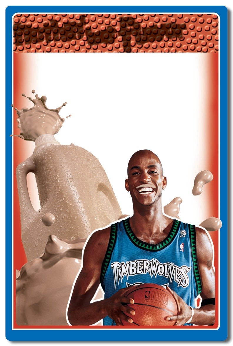 “Nothin’ but Flavor” NBA flavored-milk promotion — Kevin Garnett point-of-sale art