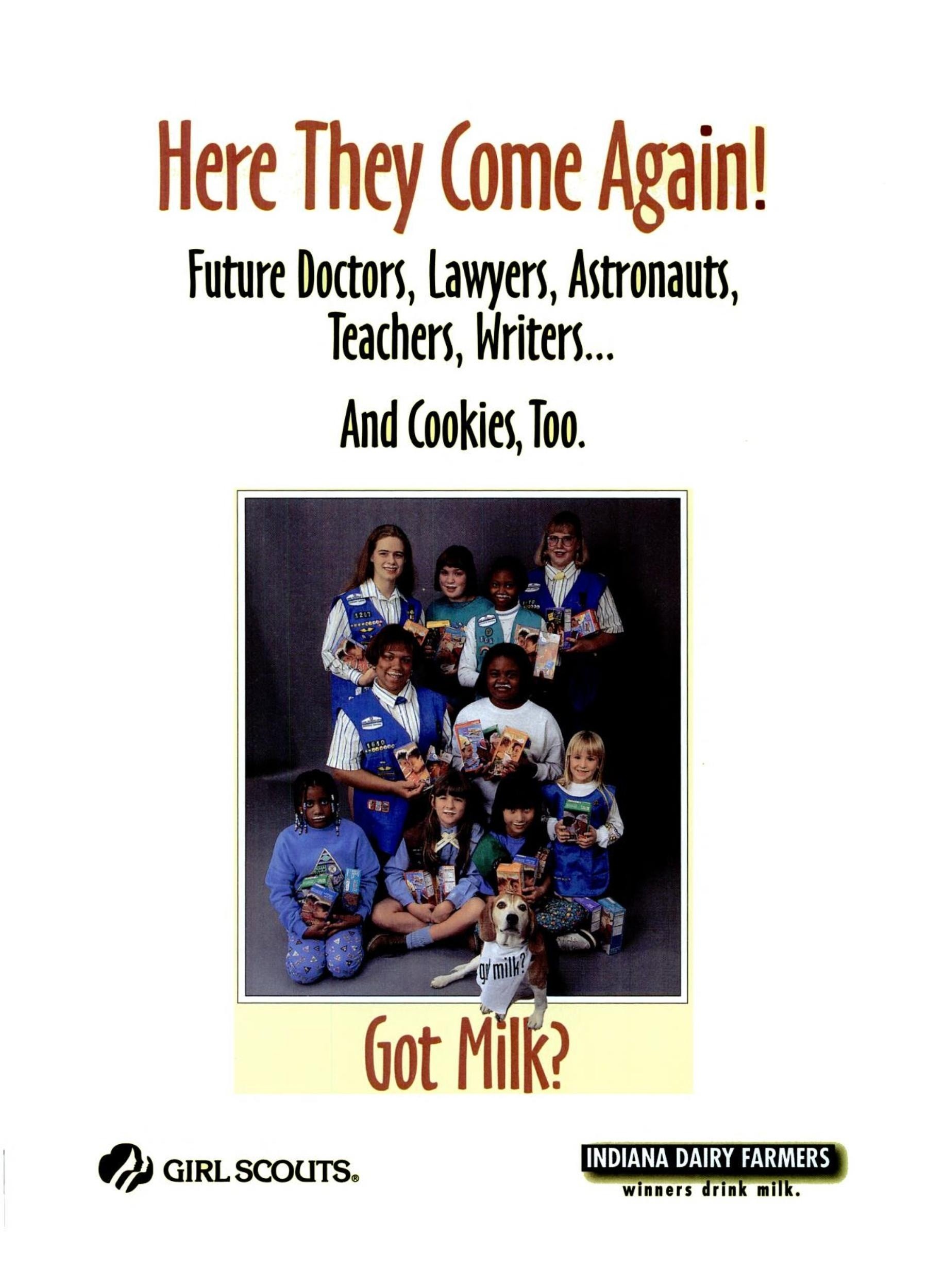 Girl Scouts - Here They Come Again! 1999 — Full-page version — Indianapolis Monthly, January 2000