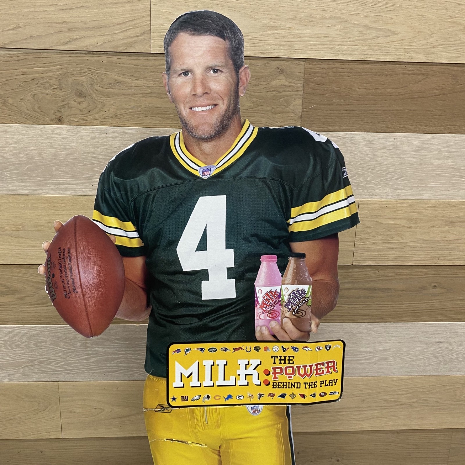 Brett Favre — “The Power Behind the Play” life-size standee